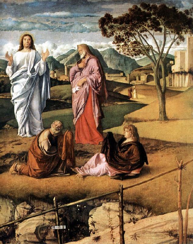 BELLINI, Giovanni Transfiguration of Christ (detail)  ytt oil painting image